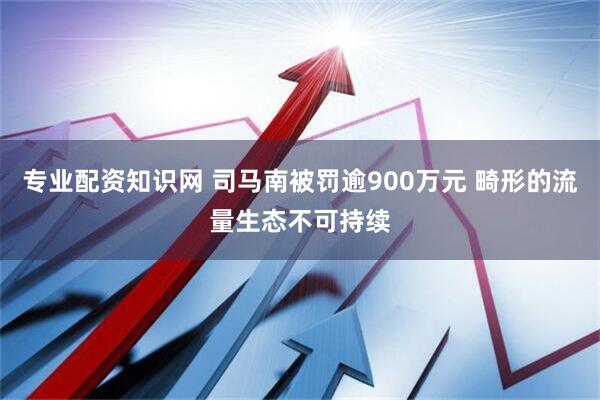 专业配资知识网 司马南被罚逾900万元 畸形的流量生态不可持续